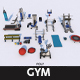 Poly Gym Equipments Pack Collection - 3DOcean Item for Sale